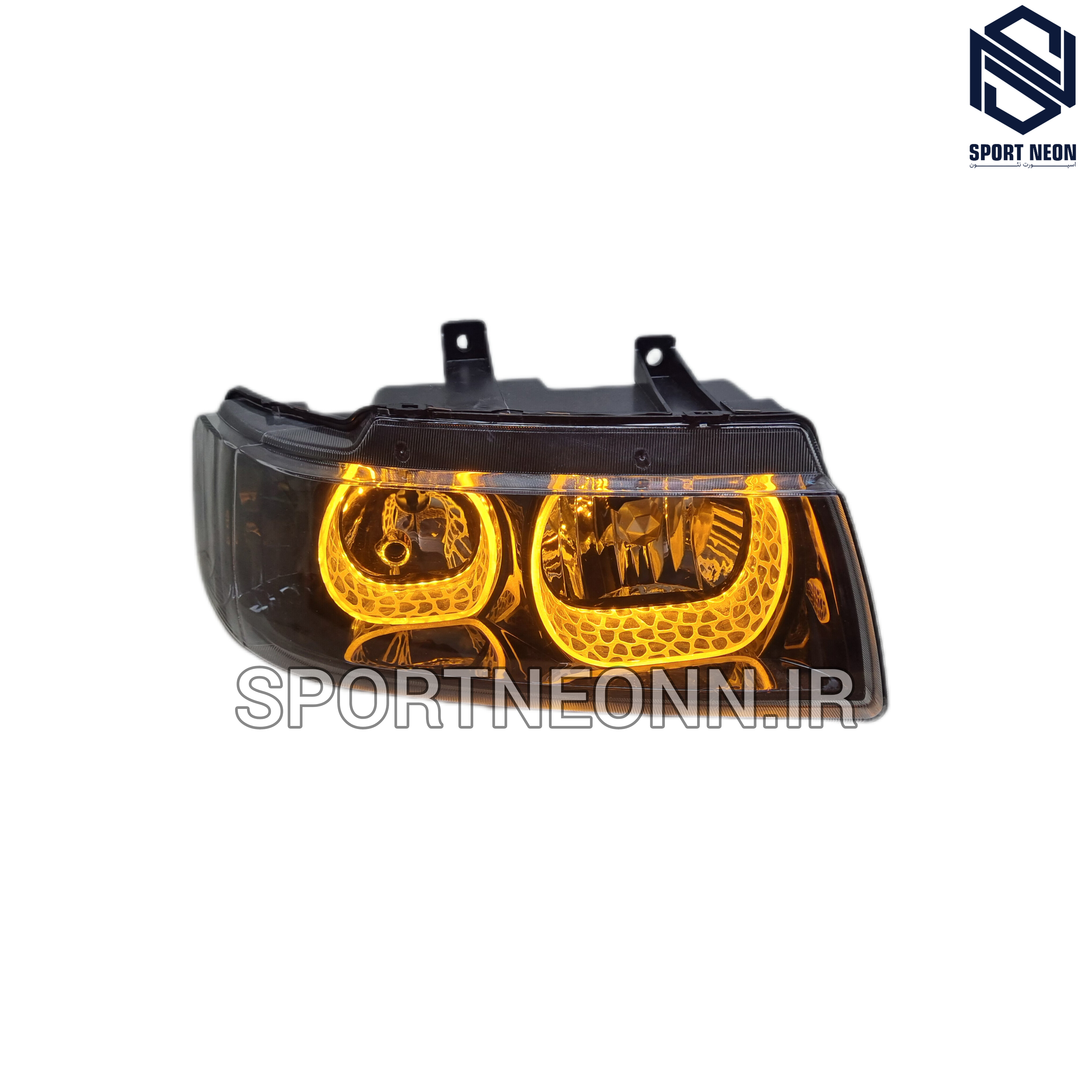 چراغ جلو اسپرت سمند طرح گلس یو سنگ انبه ای