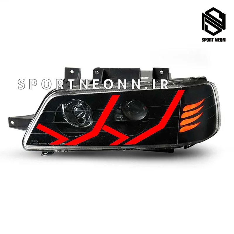 چراغ جلو اسپرت 405وslx یه تیکه طرح لامبورگینی قرمز
